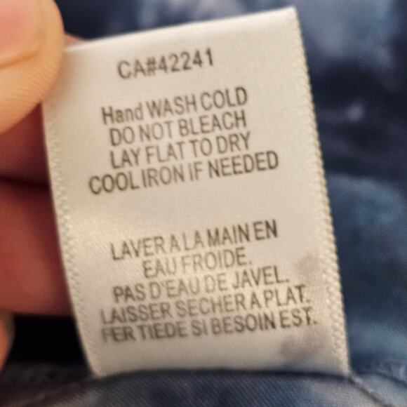 Young Fabulous & Broke Tie-Dyed Wide-Leg Pants Size XS High Waist Blue YFB Rayon - Picture 7 of 9